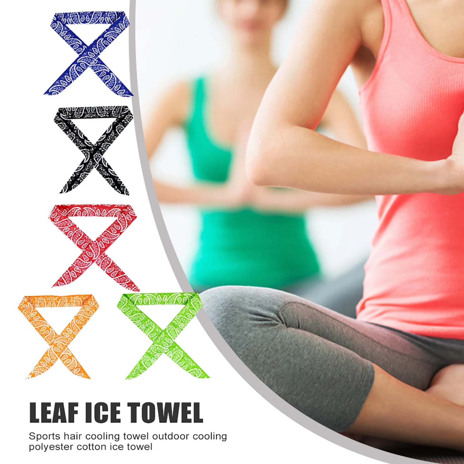 Ice Cooling Neck Scarf & Wristband Set – 5 Pack Peaceful Pleasures Health and Wellness