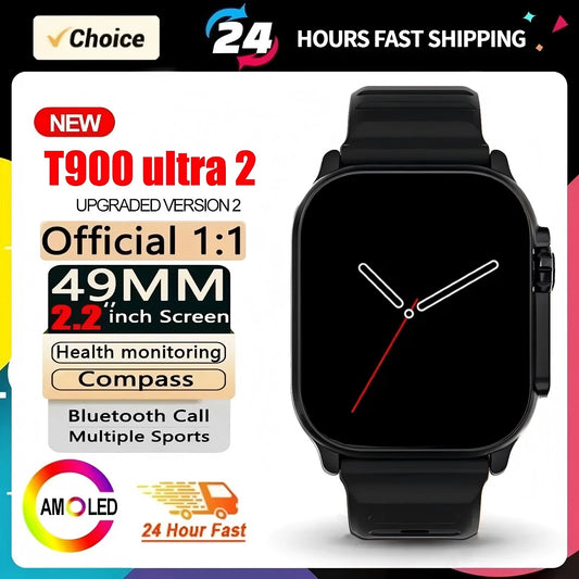 T900 Ultra 2 Smartwatch 49mm | Bluetooth Call NFC Wireless Charge Smartwatch Peaceful Pleasures Health and Wellness