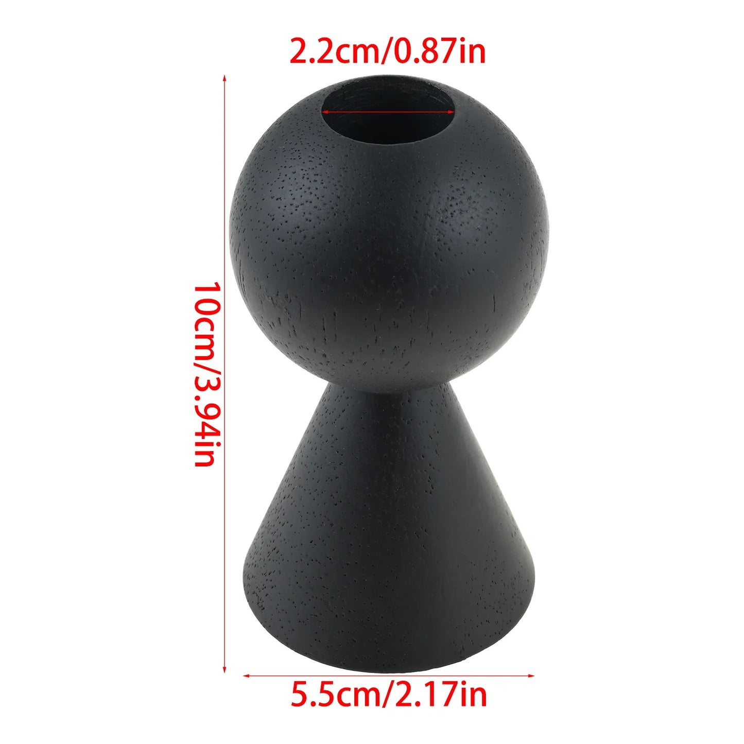 Black Wooden Candlestick Holders Set of 3 | Home Decor