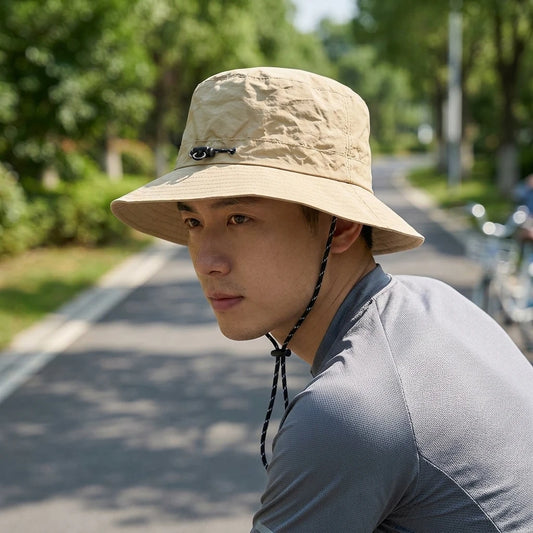 Men's Waterproof Quick-Dry Foldable Sun Hat for Outdoor Hiking and Travel Peaceful Pleasures Health and Wellness