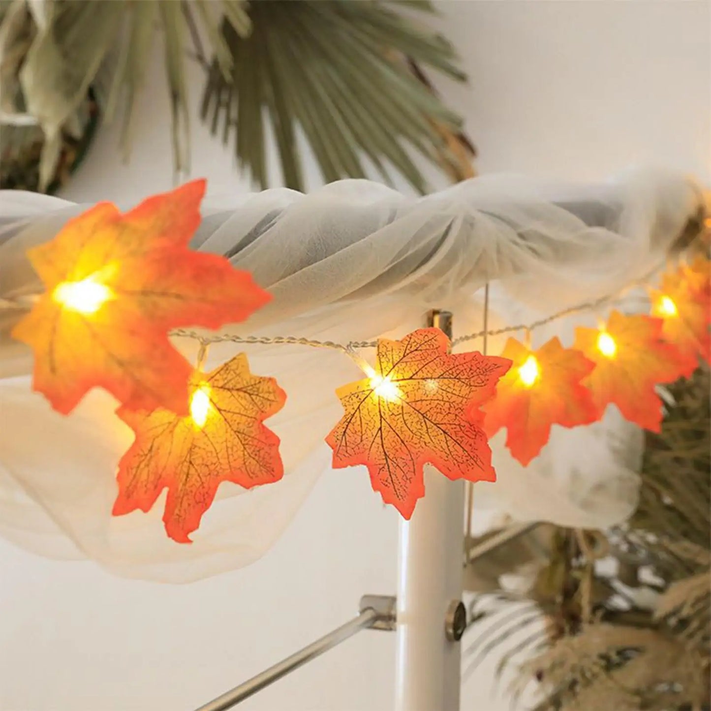 Maple Leaf String Lights 19.69Ft | Fall Halloween Thanksgiving