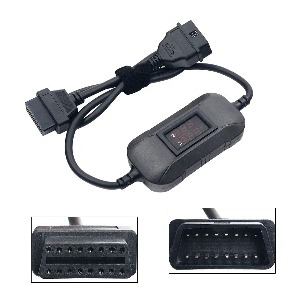 24V to 12V Heavy Duty Truck Diesel OBD2 Adapter Cable