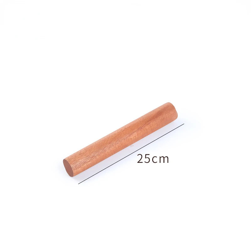 25/30/50/60cm Natural lacquerless rolling pin solid wood Baking Dumpling Pie Pastry Noodles Ebony Wood Rolling Pin Baking tools Peaceful Pleasures Health and Wellness 25CM