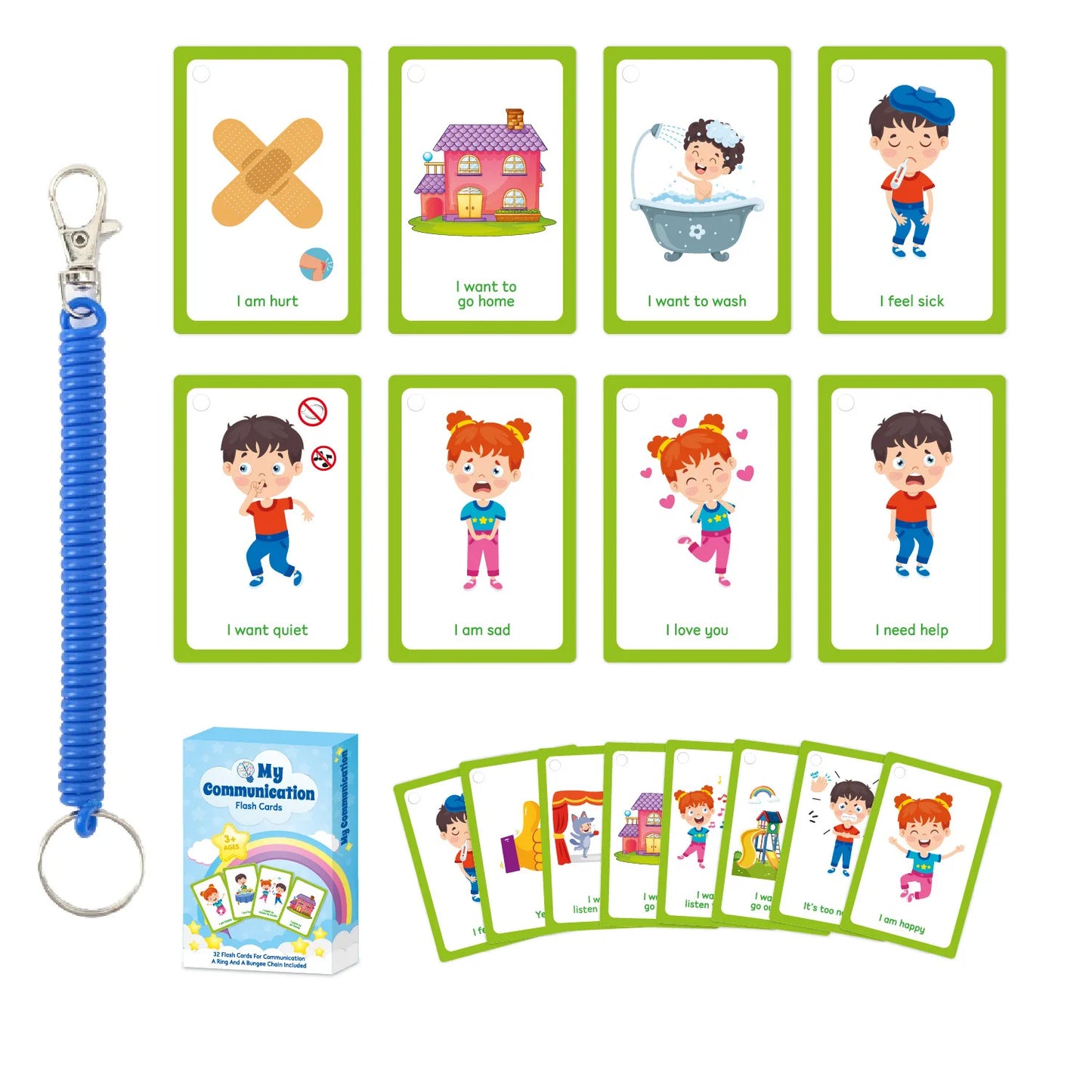 Bview Art Special Needs Communication Cards Kids Nonverbal Visual Aid