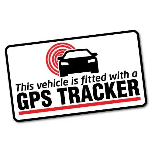 Pack of 5 80mmx50mm GPS Tracker Fitted Warning Sticker Decal Safety Sign Car Vinyl Peaceful Pleasures Health and Wellness Default Title
