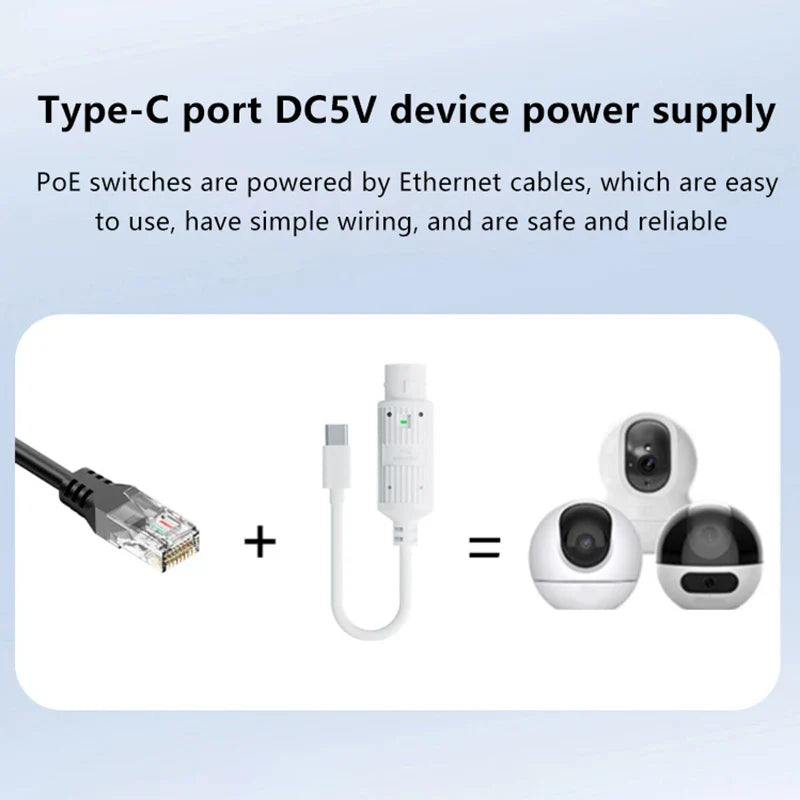 48V PoE Extender Repeater Waterproof RJ45 IEEE 802.3af/at