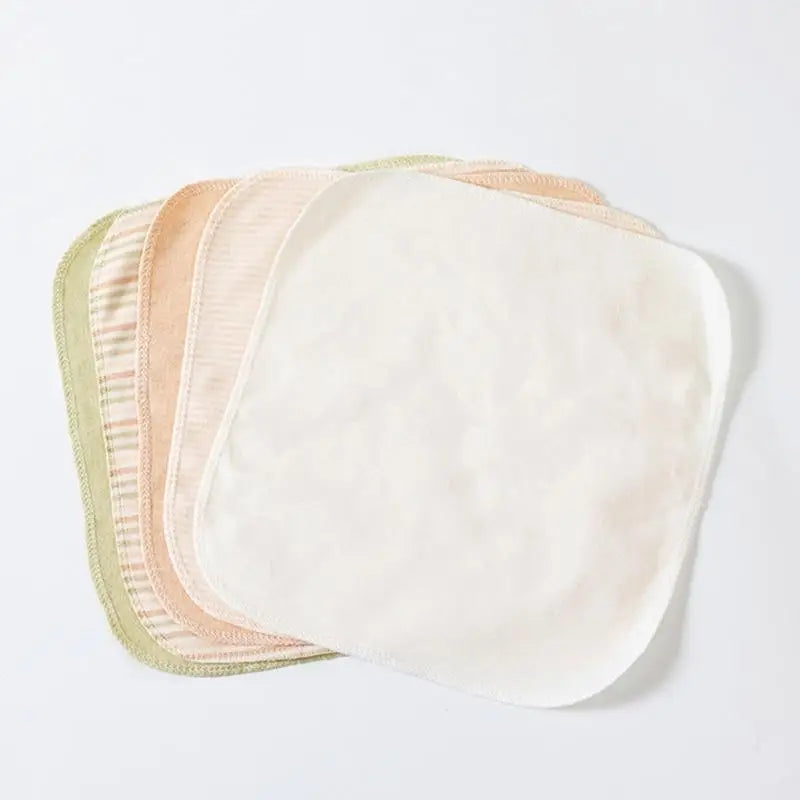 5-Pack Baby Cotton Handkerchief Bibs | Soft Infant Face Towels