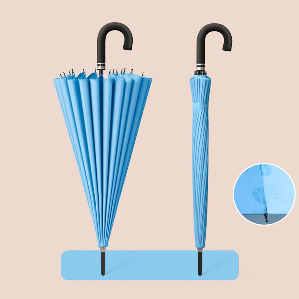 Blooming In Water Umbrellas Fresh-Style 24 Bone J Handle Large Umbrella Golfs UV Protection Rain-Umbrellas For All Season Peaceful Pleasures Health and Wellness