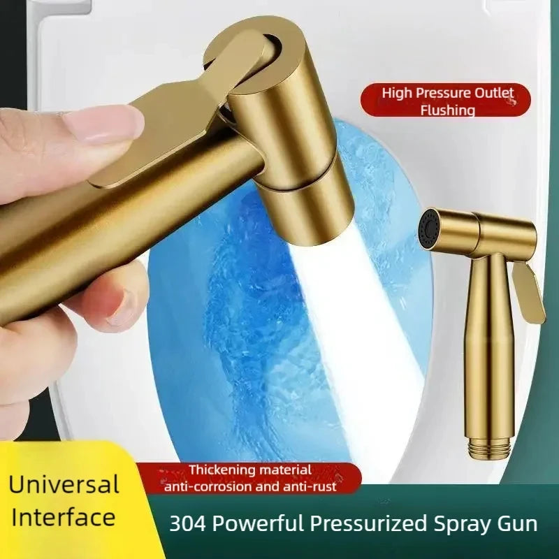 High-Pressure Bidet Spray Gun | Stainless Steel Toilet Nozzle