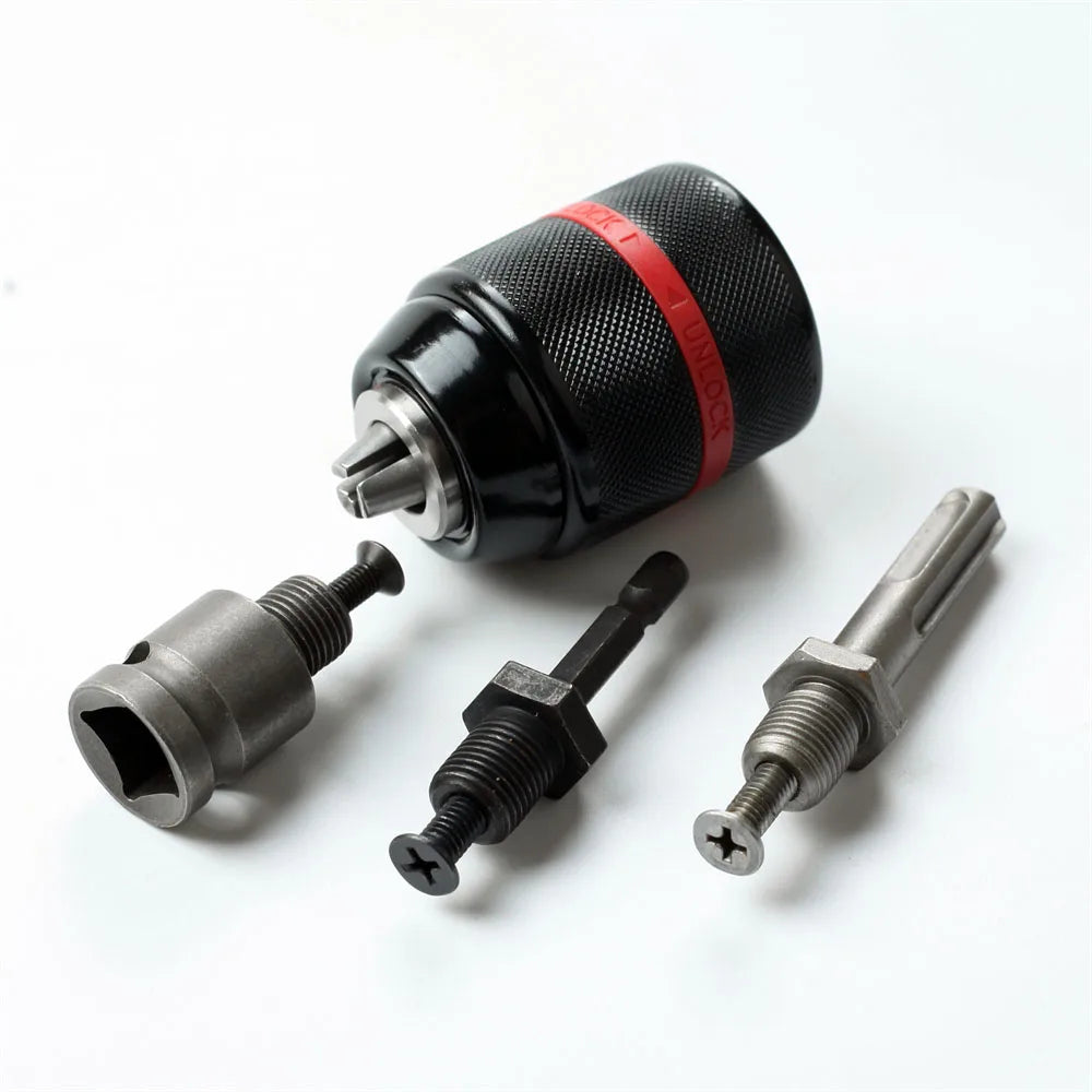 Keyless Drill Chuck 1/2-20UNF 2–13mm Self-Tightening 3-Jaw Peaceful Pleasures Health and Wellness