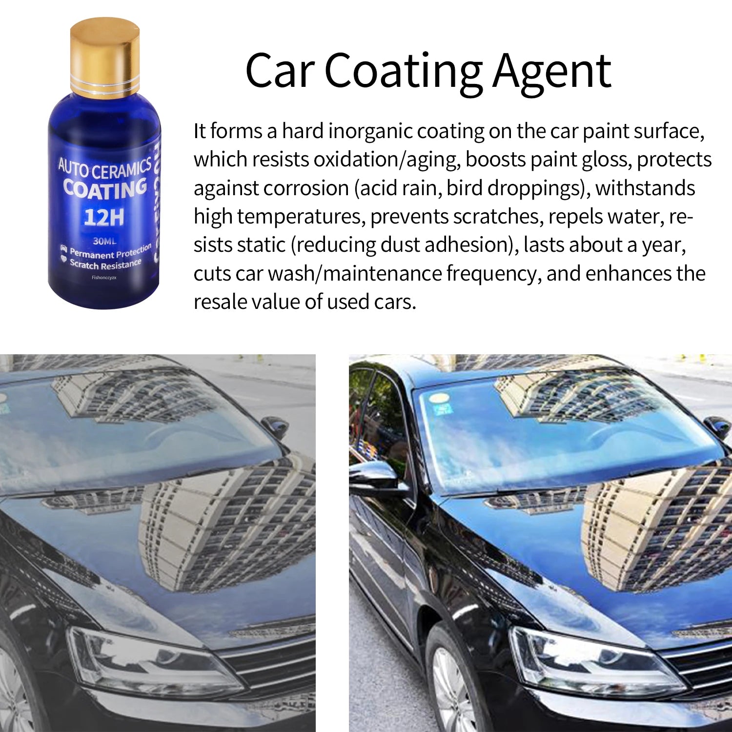 12H Ceramics for Car Polish Liquid Ceramic Coat Hydrophobic Glass Coating Paint Protective Foil Care Anti-scratch Auto Wax Peaceful Pleasures Health and Wellness