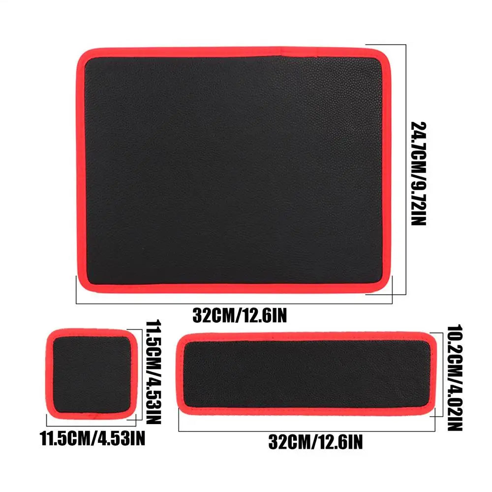 3 Pieces Magnetic Tool Mat Holder with PVC Protective Layer Heavy Duty Parts Holder for Home Garage Workshop Construction Car Peaceful Pleasures Health and Wellness China Mainland Red