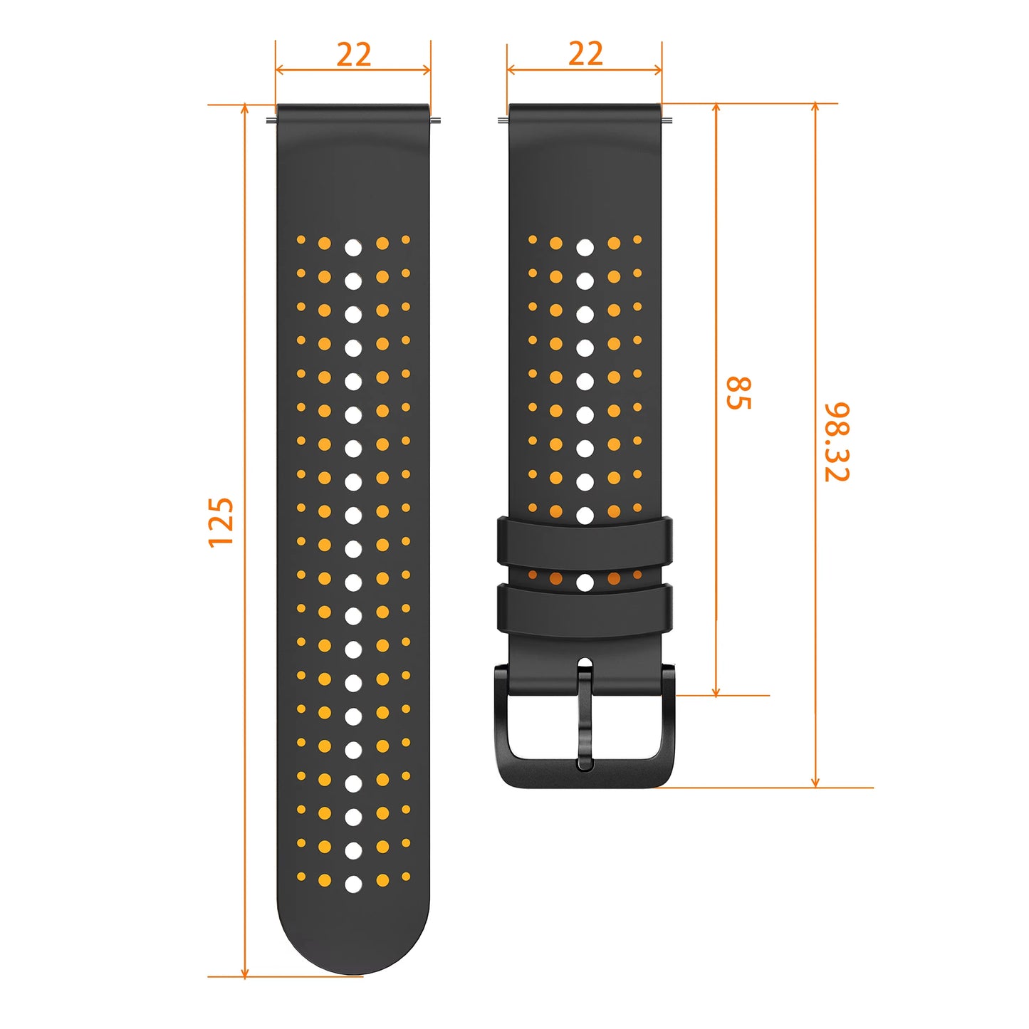 22mm Starry Sky Silicone Watch Strap for Suunto & Xiaomi Peaceful Pleasures Health and Wellness