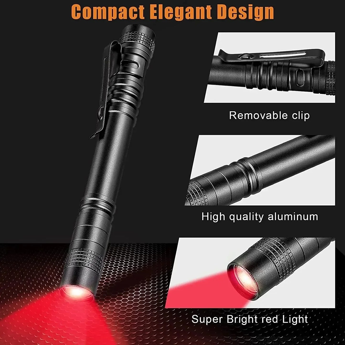 ESMARTER Red Light Penlight Flashlight | Camping & Astronomy
