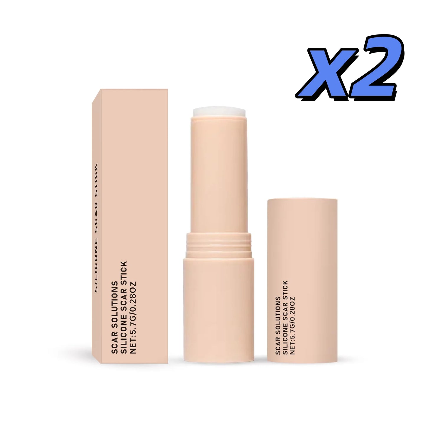 Silicone Scar Stick Acne Scar Reducing Redness Repair Blemishes Mild Formula Support Skin's Natural Repair Whitening Skin Care Peaceful Pleasures Health and Wellness 2 x 5.7g boxed