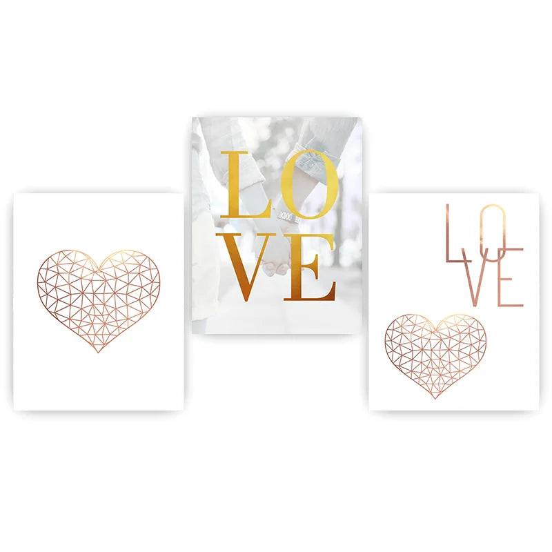 Nordic Love Heart Canvas Wall Art | Minimalist Couples Decor Canvas Wall Art Peaceful Pleasures Health and Wellness 01 30x40cm No Frame China Mainland