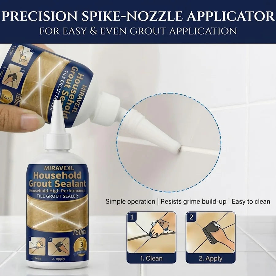 MIRAVEXL Tile Grout Sealer – Waterproof Anti-Mold Sealant