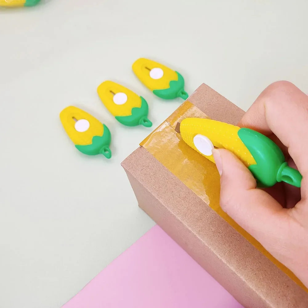 Kawaii Corn Mini Letter Opener & Box Cutter | Cute Stationery