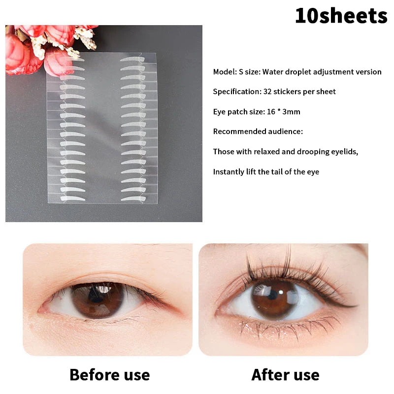Invisible Double Eyelid Tape Stickers S/M/L – 3/5/10 Sheets