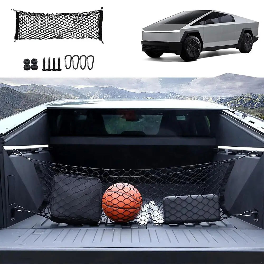 110cm Car Trunk Net Adjustable Elastic Rear Cargo Mesh Organizer with Hooks Universal Auto Accessories for Car SUV Truck Van Peaceful Pleasures Health and Wellness