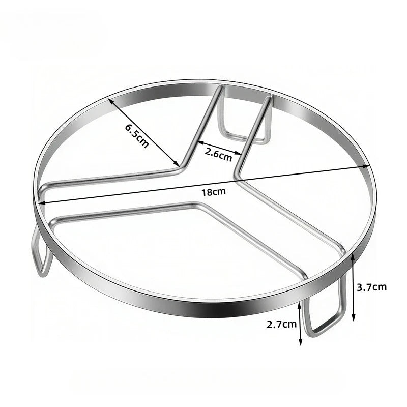 Stainless Steel Stackable Steamer Rack | Round Pot Pan Rack