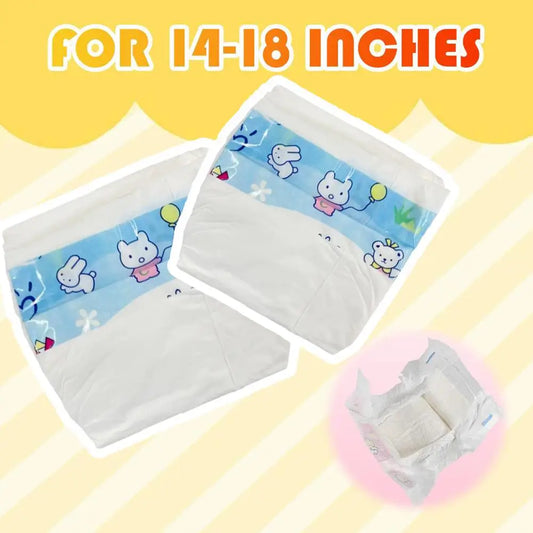 Baby Doll Diapers for 14–18 Inch Dolls | Soft Cloth Accessories Doll Accessories Peaceful Pleasures Health and Wellness