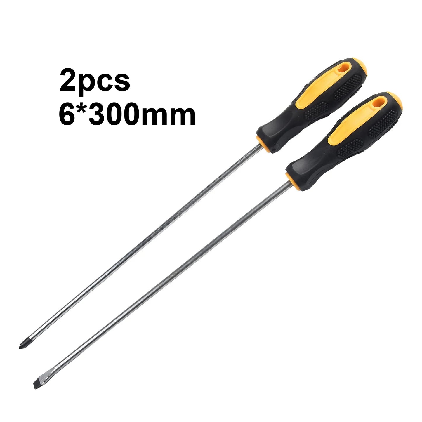 1 Extended Screwdriver Long Slotted Cross Rubber Handle Magnetic