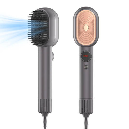 Most Popular Portable Electric 2-in-1 Hair Dryer & Straightener Comb Hot Air Comb Ions for Household Hotel Use Nylon Material Peaceful Pleasures Health and Wellness