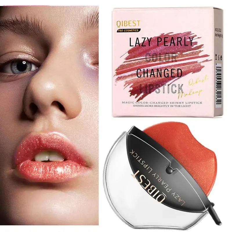 Lazy Pearl Lipstick – Pearlescent, Moisturizing & Waterproof