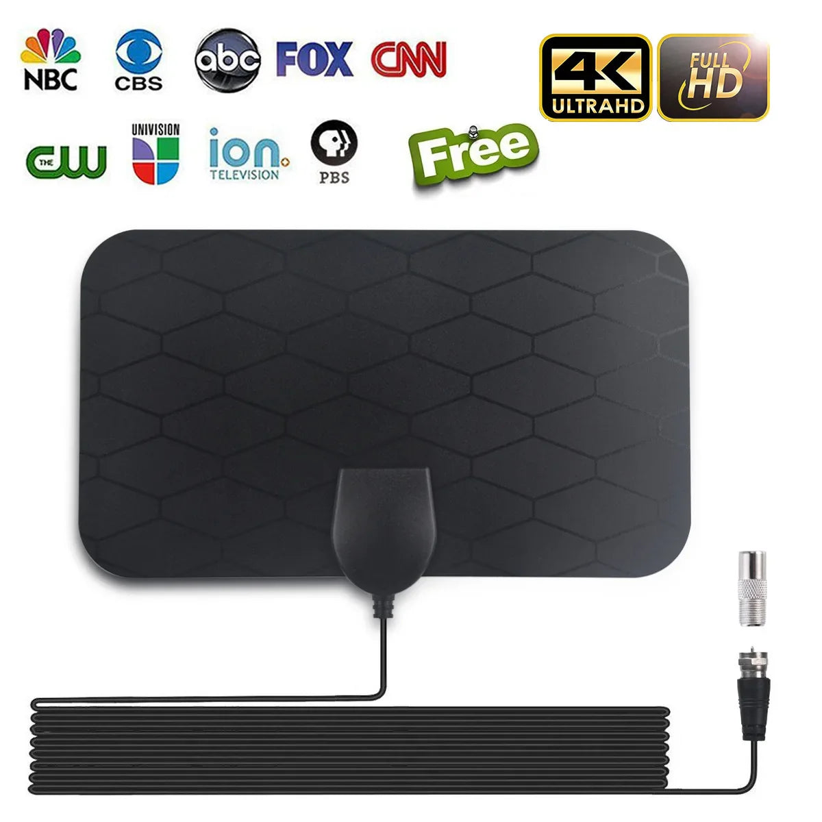 Mini Indoor HDTV Antenna DVB-T – 50 Mile Range & 1080p HD