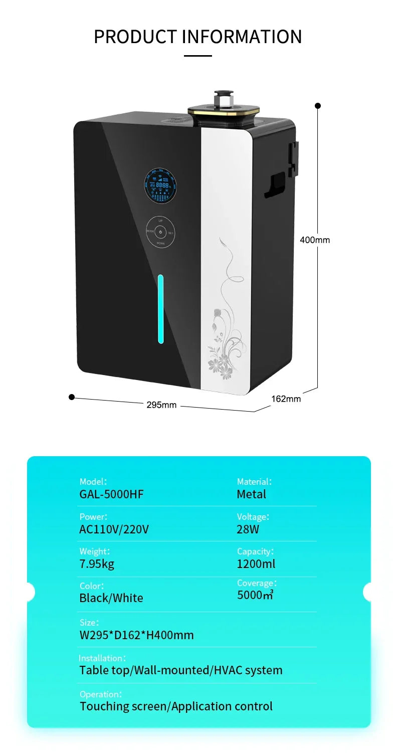 NAMSTE 5000m³ Electric Aroma Diffuser 1200ML WiFi (NMT-192) Peaceful Pleasures Health and Wellness
