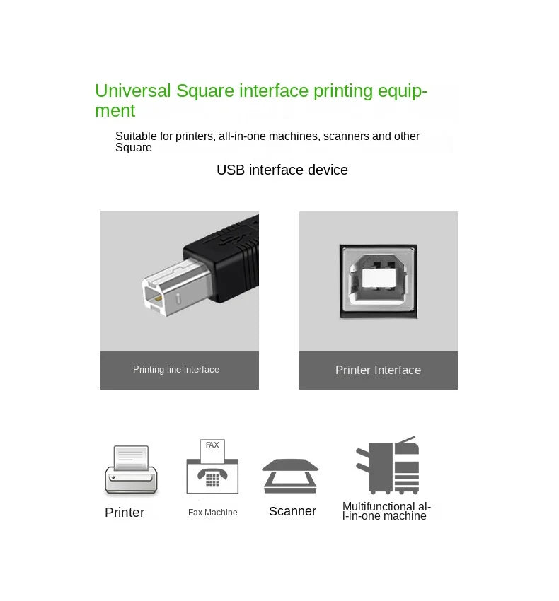 1m/1.3m USB High Speed 2.0 A To B Male Printer cable For Canon Brother Samsung Hp Epson Printer Cord usb printer cable Peaceful Pleasures Health and Wellness