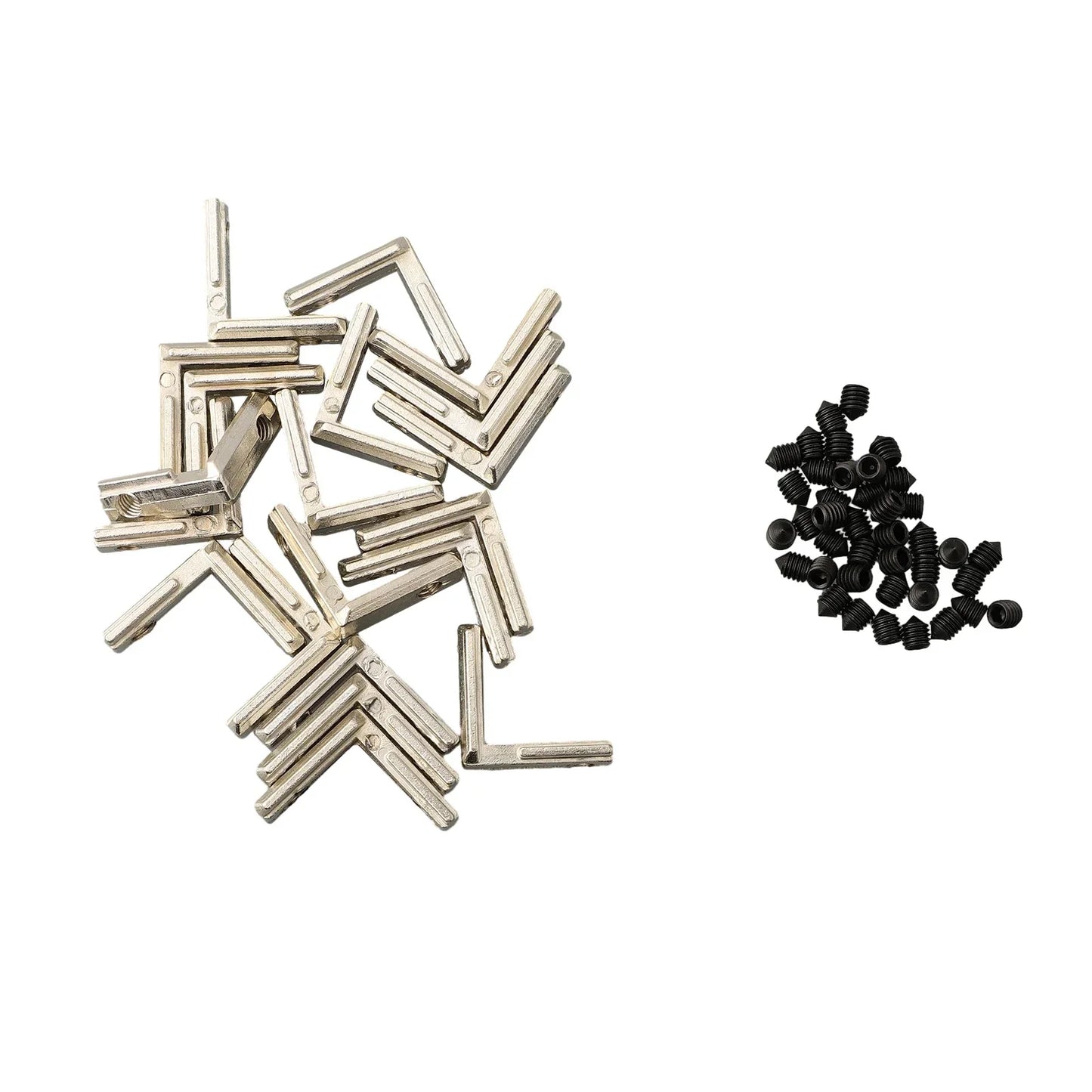 20-Pack Zinc Alloy T-Slot Corner Brackets for 2020 Aluminum Profiles