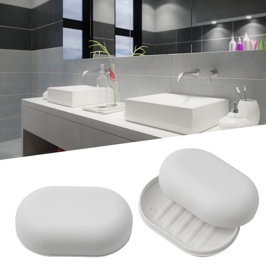 Soap Dish Lid Storage Box Portable Waterproof Travel Home Bathroom Peaceful Pleasures Health and Wellness