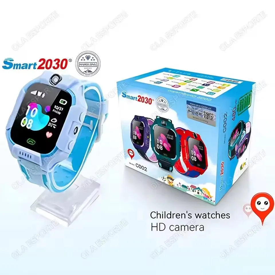 New 2G/5G Smart Watch Kids GPS WIFI Video Call SOS APP Download Child Smartwatch Camera Monitor Tracker Location Phone Watch Peaceful Pleasures Health and Wellness Blue