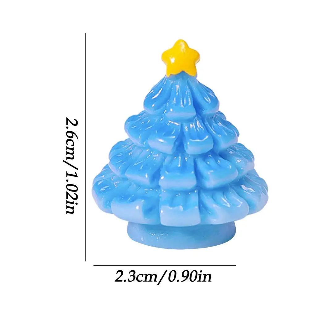 Mini Resin Christmas Tree Figurine | Tabletop Shelf Ornament