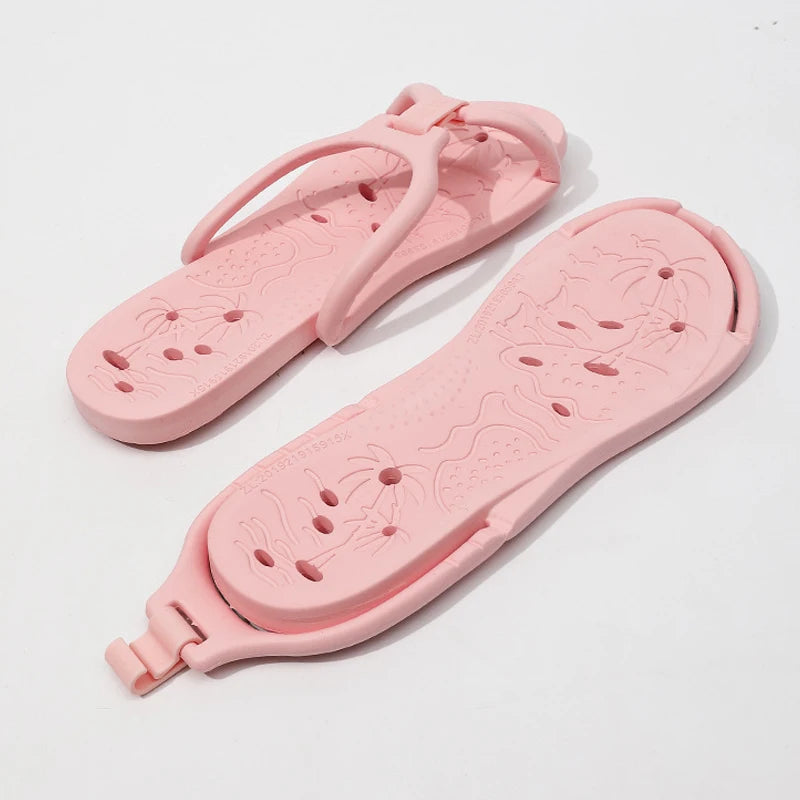 JPNTKY Men's Foldable Travel Slippers – Lightweight EVA Slides