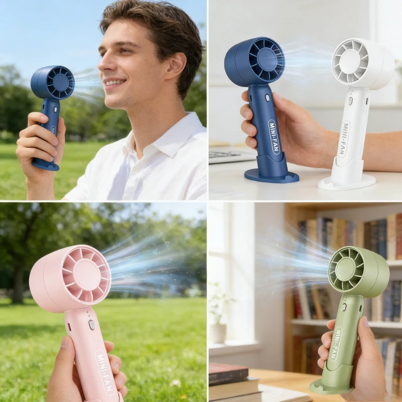 Portable 2-in-1 USB Mini Fan | 3-Speed Handheld & Desktop