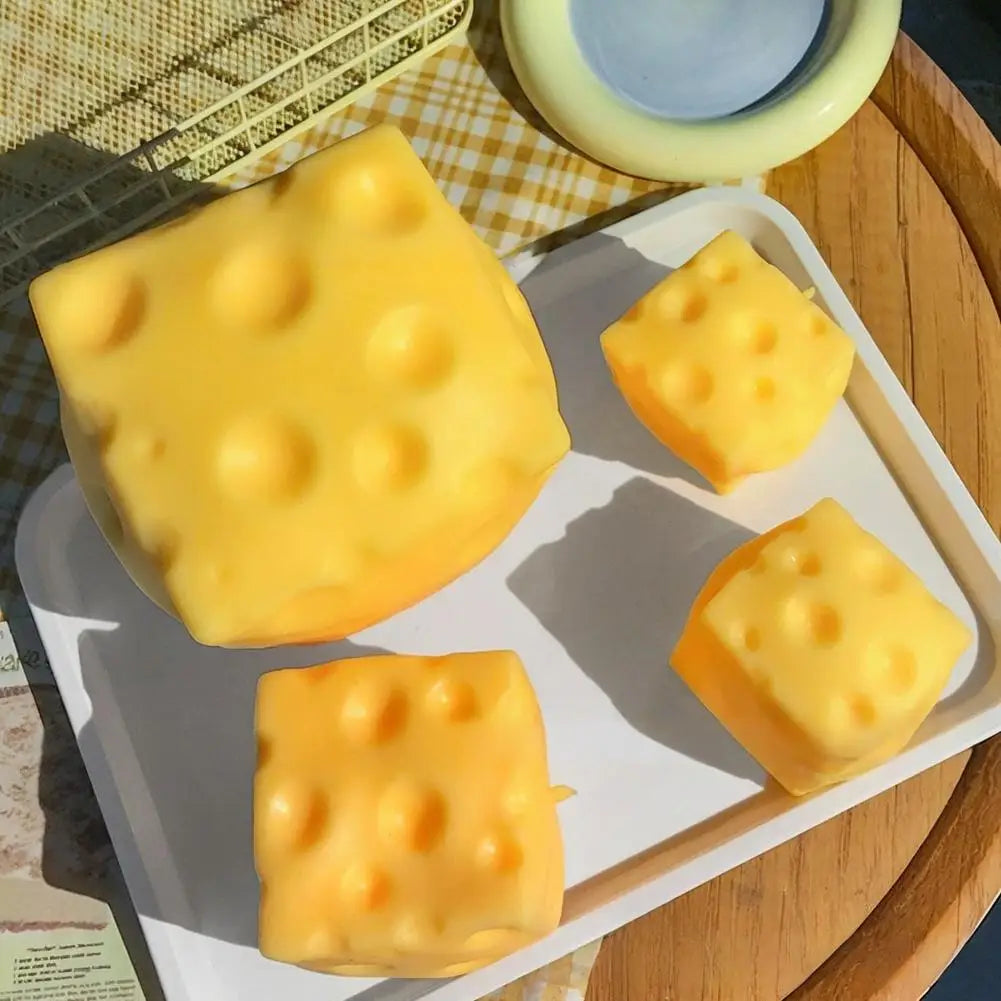 Jumbo Cheese Squeeze Ball – ASMR Sensory Fidget Toy | Fun Gift
