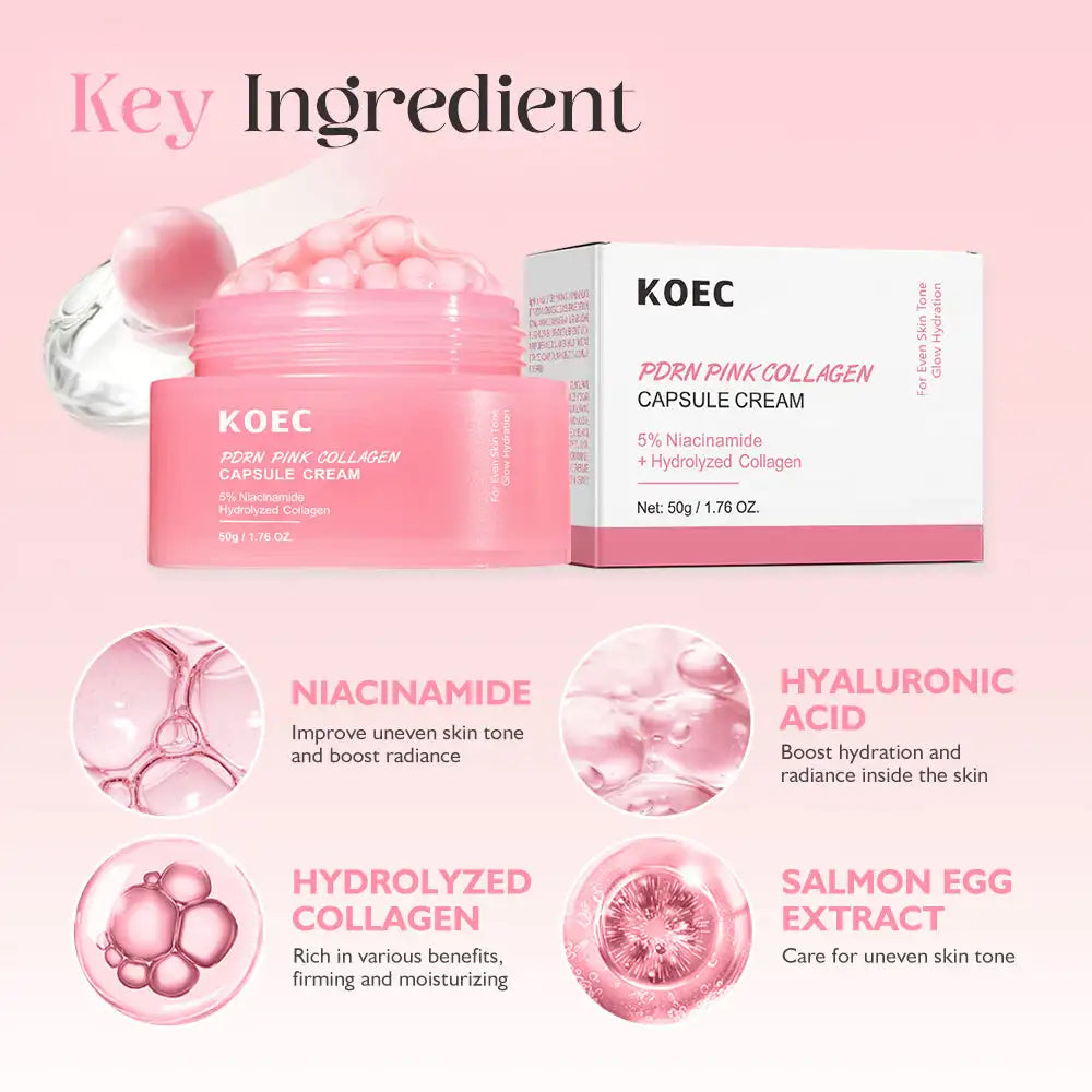 KOEC PDRN Pink Collagen Capsule Cream 50g | Niacinamide