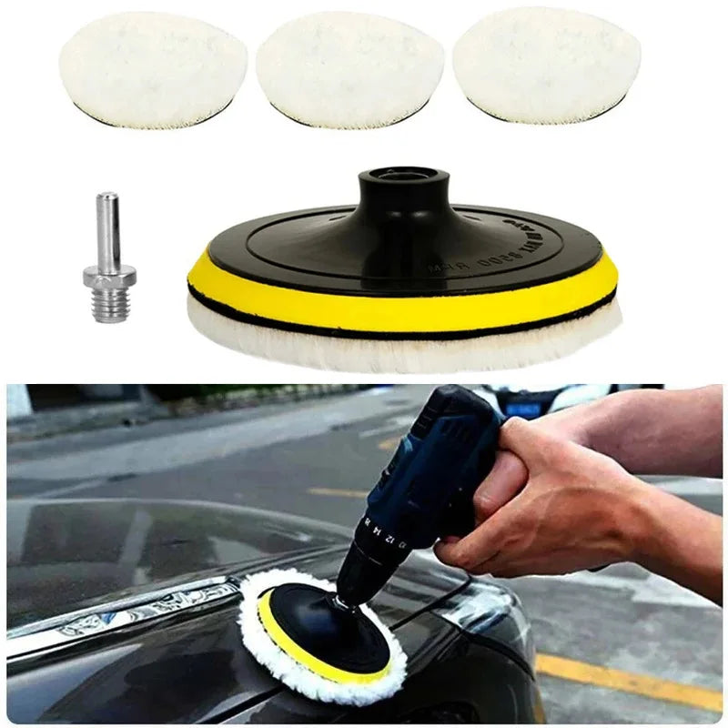 5-Pack Wool Car Polishing Buffing Pads 3/5 Inch Wax Kit Peaceful Pleasures Health and Wellness