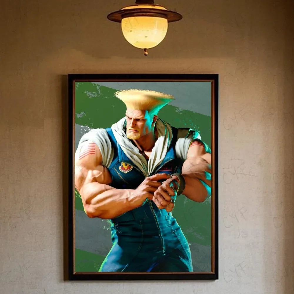 Game Street Fighter Poster Aesthetic Canvas Painting Prints Wall Art Picture for Bedroom Home Decor Peaceful Pleasures Health and Wellness