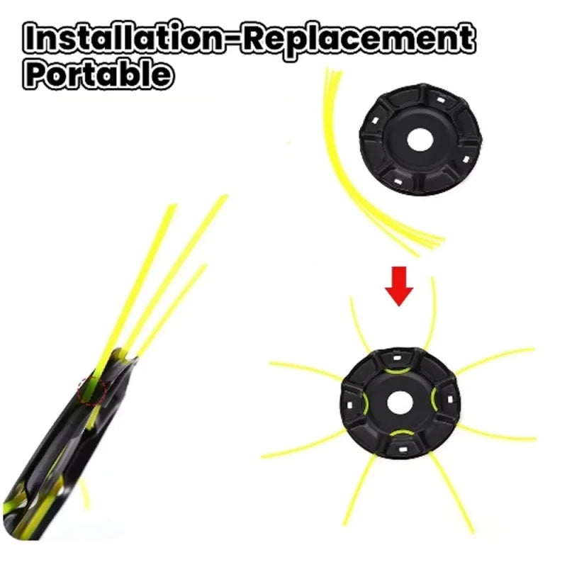 4-Line Steel Grass Trimmer Head – Universal Brushcutter Replacement