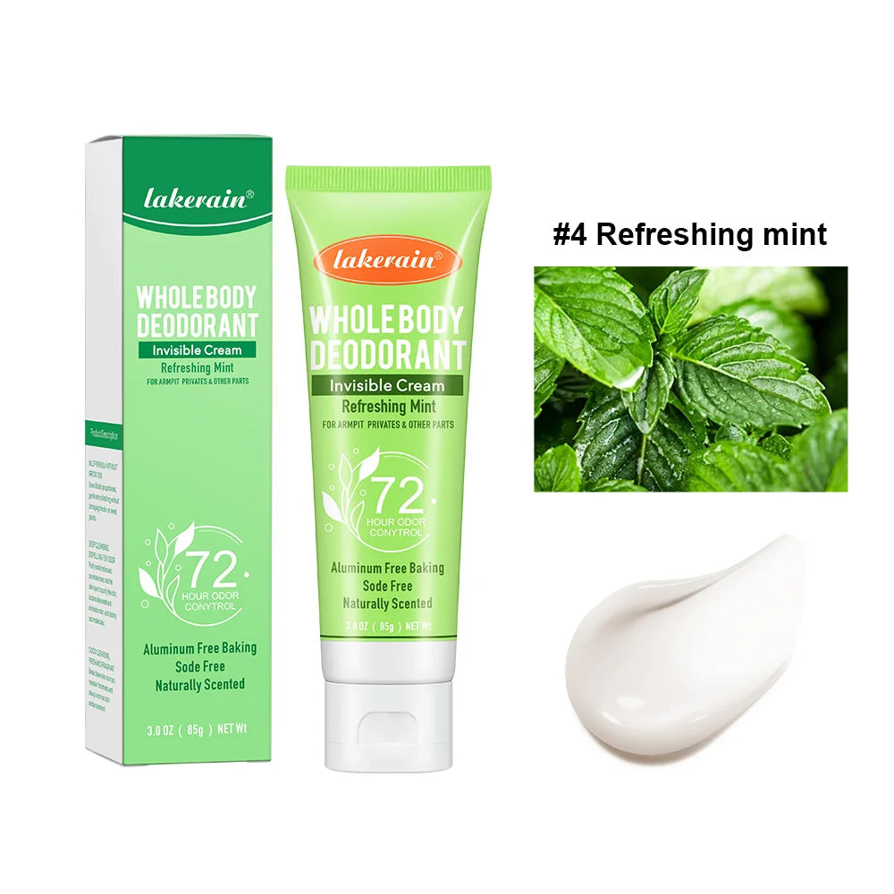 Whole Body Deodorant Deeply Improve Odor Refreshing Non-sticky Mild Formula Multiple Fragrances Creamy Texture Pre-Deodorant Peaceful Pleasures Health and Wellness orange Refreshing Mint