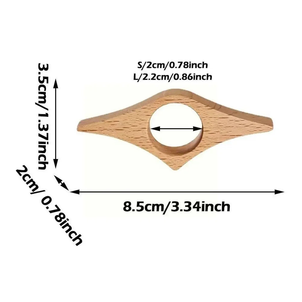 Solid Wood Book Presser Reading Press Page Finger Ring One Hand