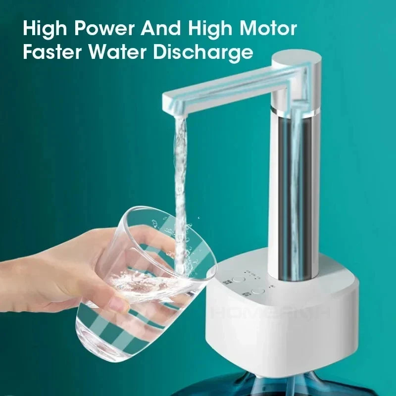 3-gear Electric Water Gallon Bottle Automatic Water Dispenser USB Pump Dispenser Water Bucket Suction Device, Desktop Water Pump Peaceful Pleasures Health and Wellness