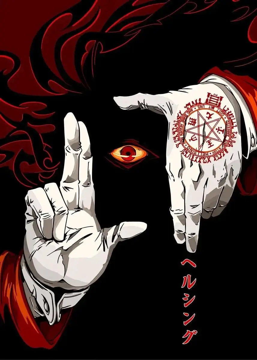 Hellsing Ultimate Anime Canvas Wall Art Poster | Horror Manga Decor