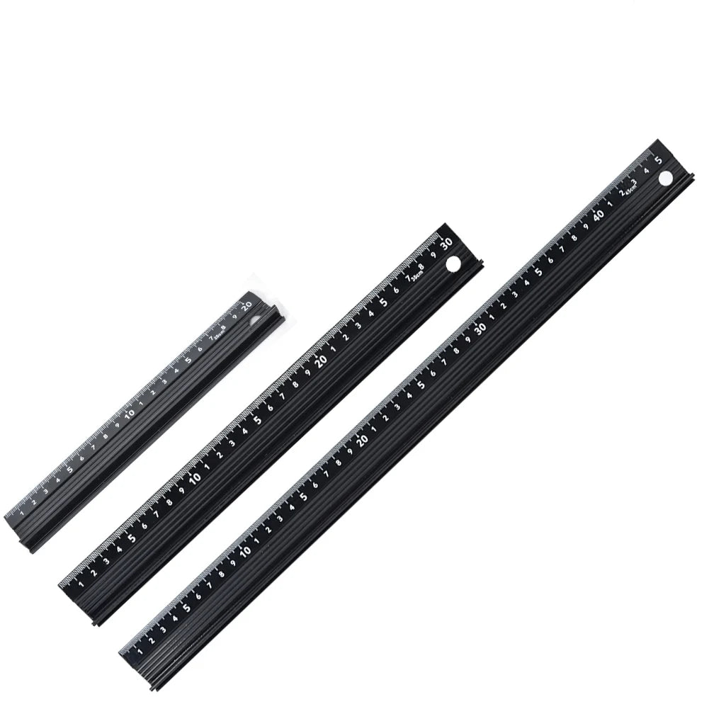 Cutting Ruler L Type Aluminum Alloy Measuring Tool Hardware Accessory for Length Measurement Cutting Ruler Measuring Tool Ruler Peaceful Pleasures Health and Wellness