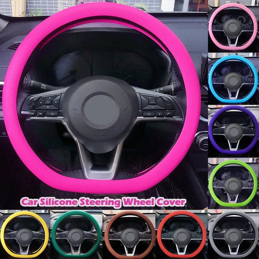 Anti-skid Silicone Auto Steering Wheel Cover With Elastic Stretch To Enhance Internal Design And Comfortable Grip Access Peaceful Pleasures Health and Wellness