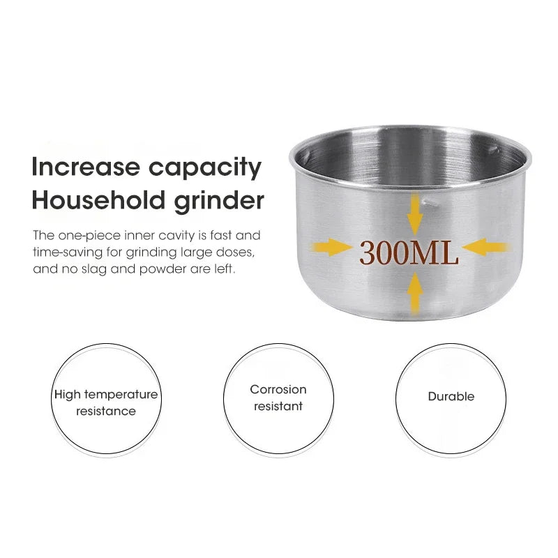 Mini Electric Spice & Coffee Grinder 150W – 2/4 Blades, 300ml